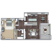 1 Bed - 1 Bath F304 floor plan